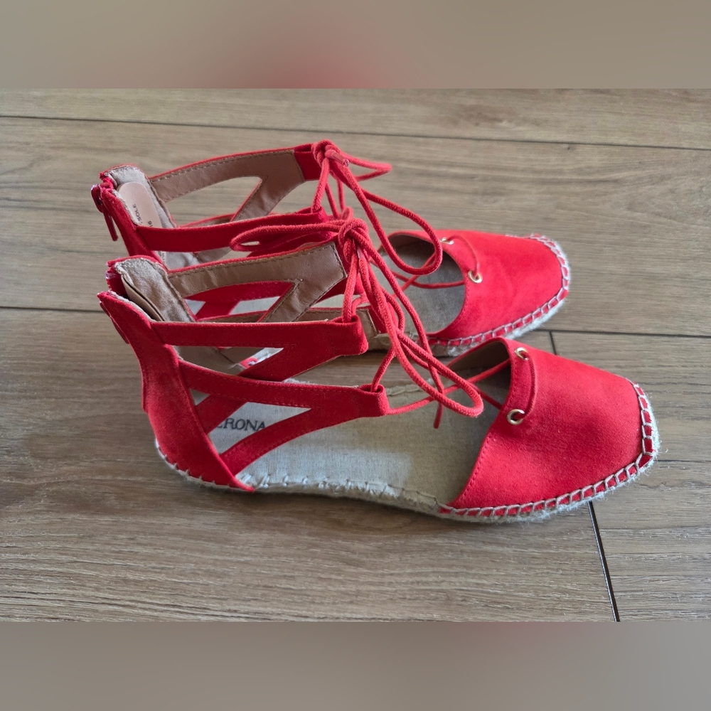 Women's Red Espadrille Flats
